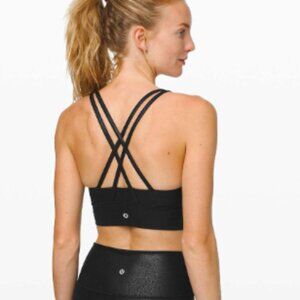 lululemon Energy Longline Bra *Medium Support, B–D Cups Satin Shine Size 6